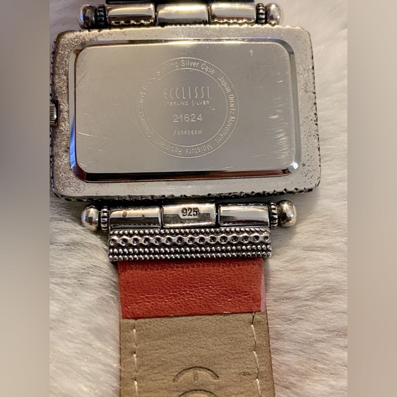 Sterling & Leather Ladies Ecclissi Watch - Picture 6 of 9